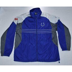 Indianapolis Colts Mens NFL Team Apparel Windbreaker Blue/White Jacket Size L